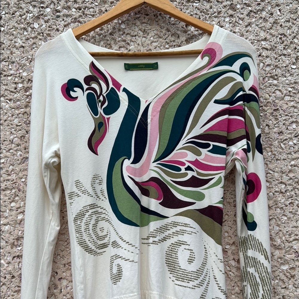Oilily Long Sleeve Luxury Graphic Tee